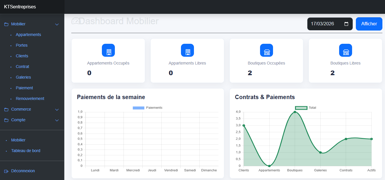 📢 Nouveau logiciel de gestion complète des immobilisations, locations d’appartements et boutiques, et gestion de stock disponible chez B-Mson !